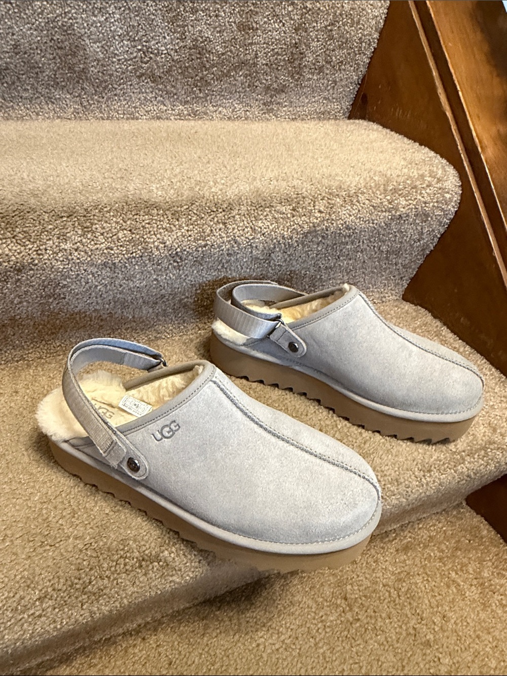 UGG Lanah Clog Platform in Cobble Grey - NEW - Picture 3 of 11